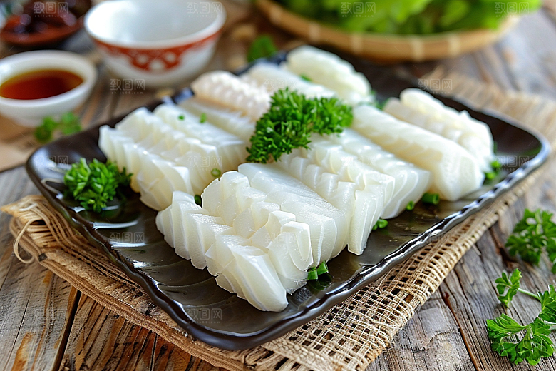 生鱼片日料冰鲜摄影图