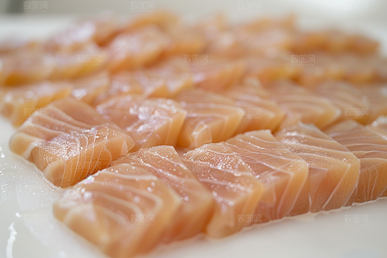 生鱼片美食鱼生摄影图