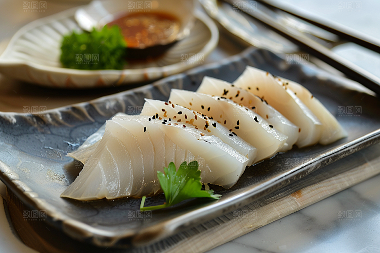 生鱼片日料鱼生摄影图