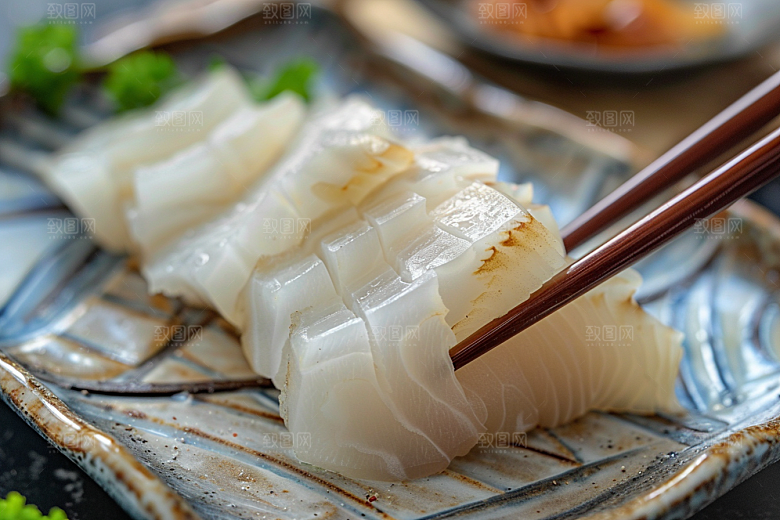 生鱼片鱼片新鲜摄影图