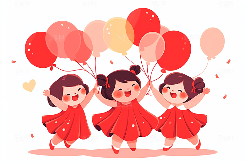 愚人节派对节日小丑插画