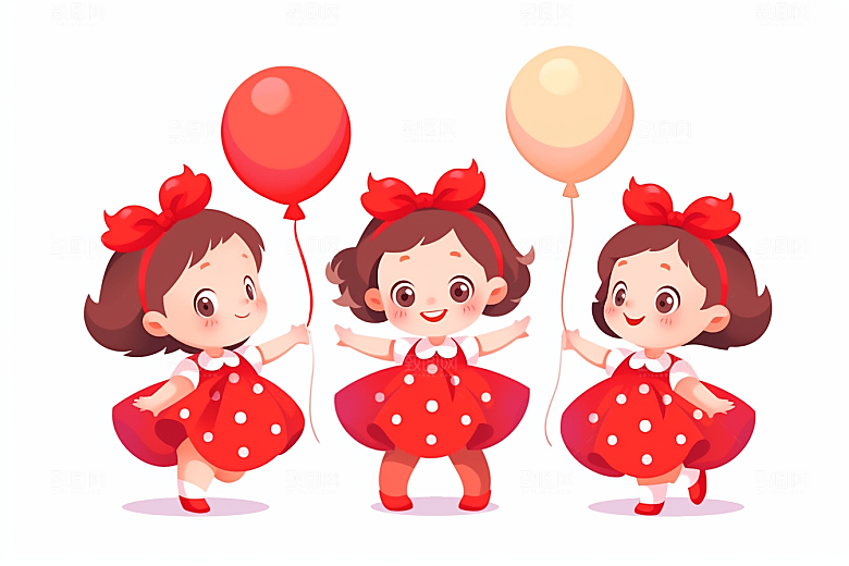 愚人节派对彩色卡通插画