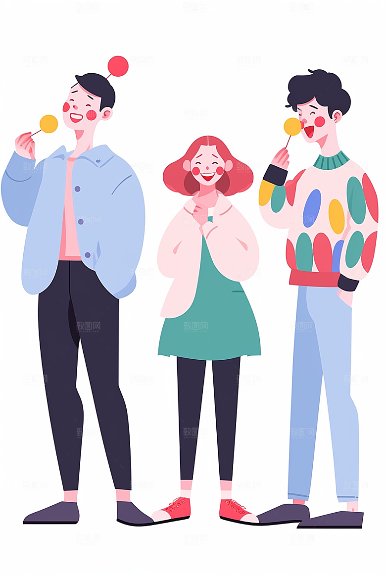 愚人节派对欢乐节日插画
