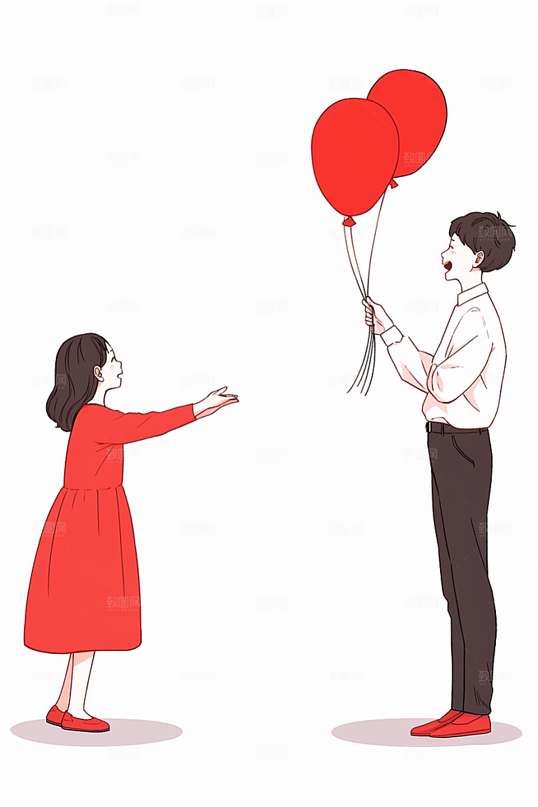愚人节派对手绘节日插画