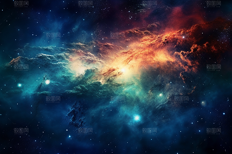 宇宙星云唯美科幻素材