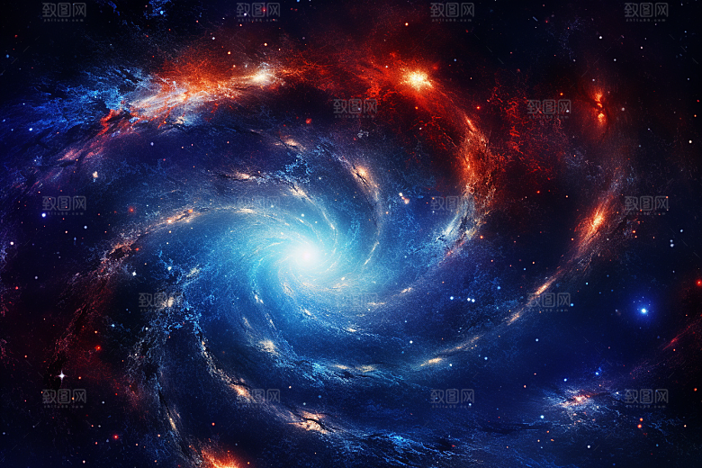 宇宙星云唯美银河素材