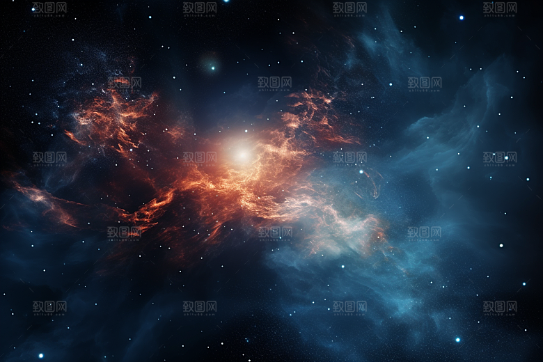 宇宙星云唯美银河素材