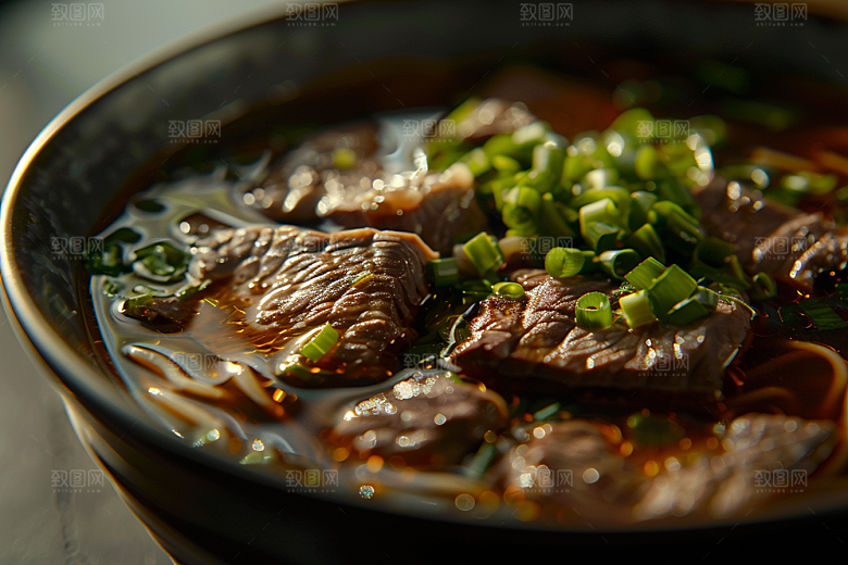 早餐面条拉面热气腾腾摄影图