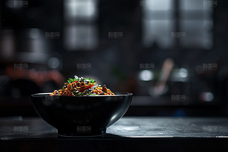 早餐面条热气腾腾面食摄影图
