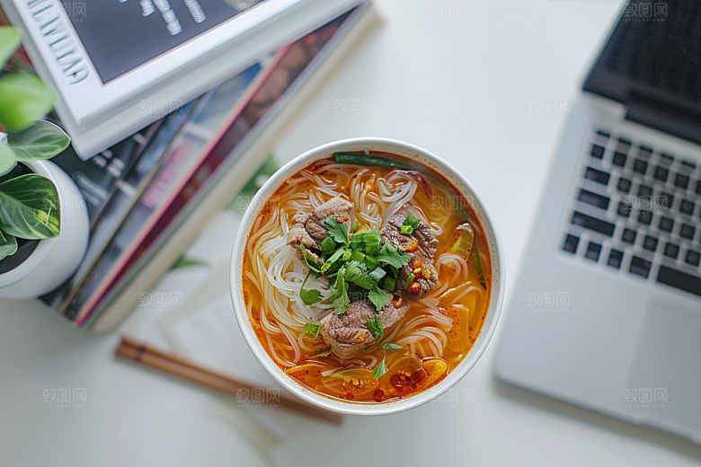 早餐面条高清面条摄影图