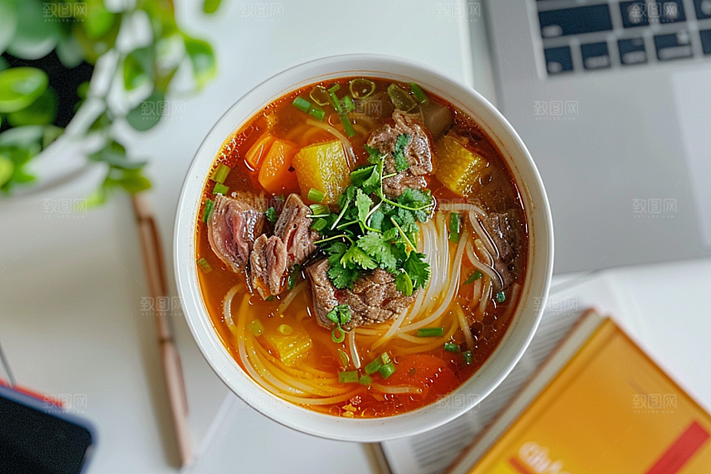 早餐面条面食拉面摄影图