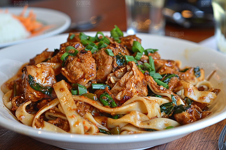 早餐面条面条美食摄影图
