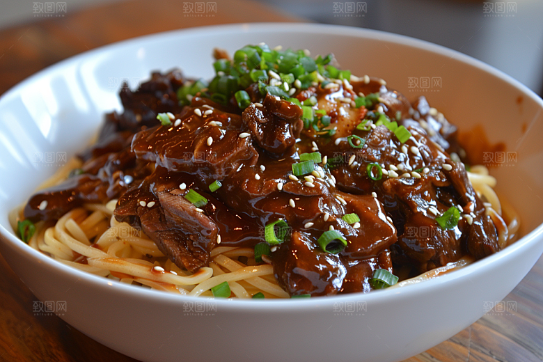 早餐面条高清美食摄影图