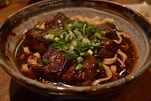 早餐面条拉面美味摄影图