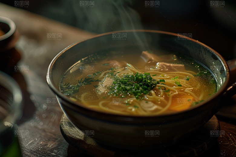 早餐面条小吃美味摄影图
