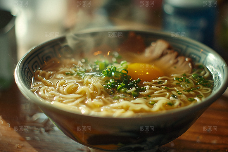 早餐面条面食美味摄影图