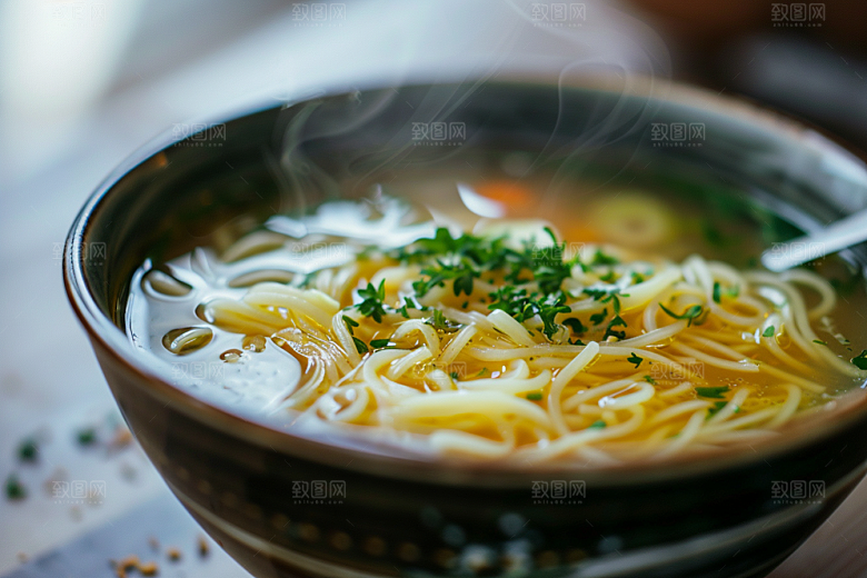 早餐面条面条美味摄影图