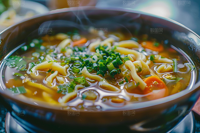 早餐面条汤面面条摄影图