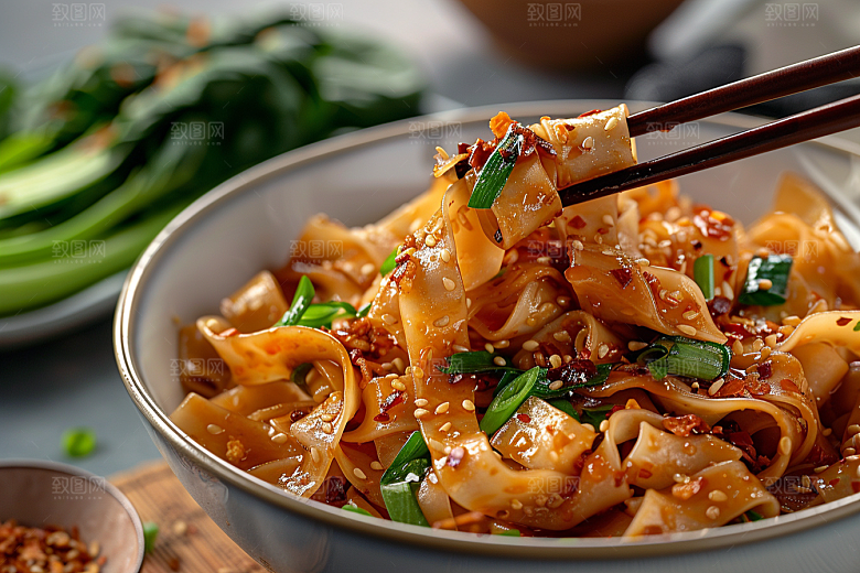 早餐面条美食小吃摄影图