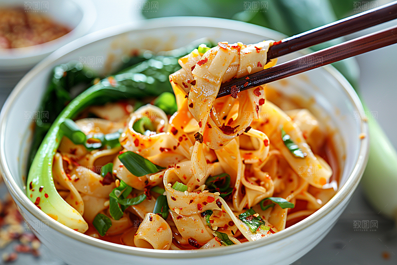 早餐面条美食美味摄影图