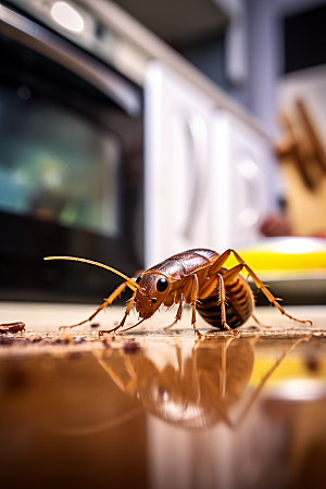 蟑螂高清害虫摄影图