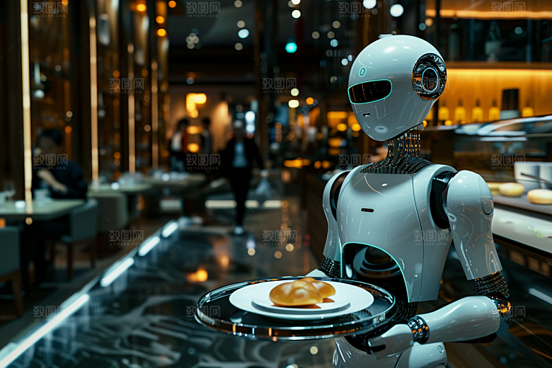智能机器人服务机器人3D素材