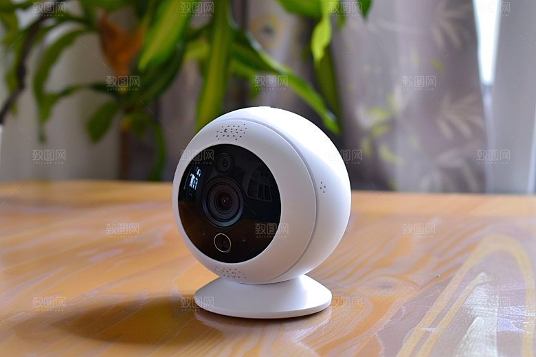 智能摄像头360度电子设备摄影图