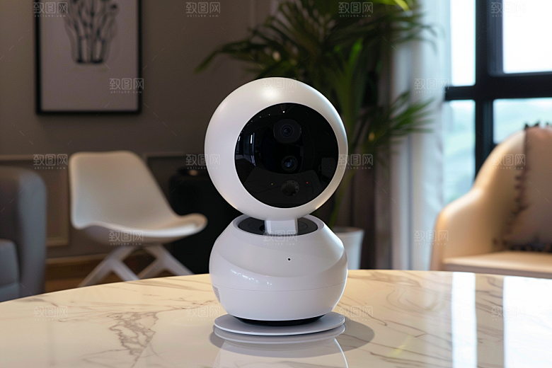 智能摄像头360度产品摄影图