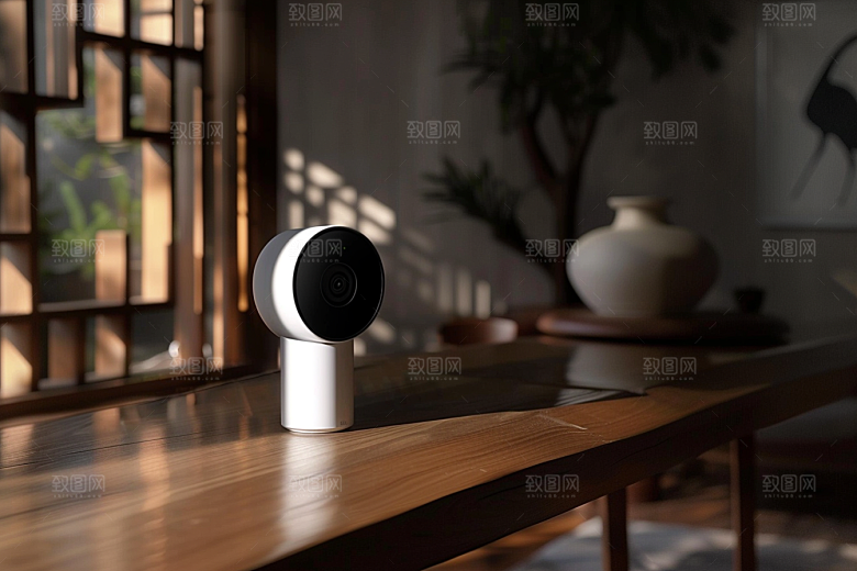 智能摄像头360度家用摄影图