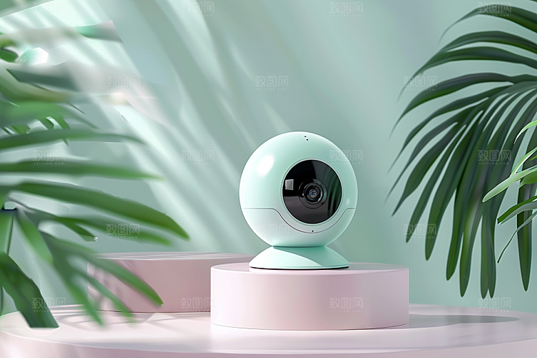 智能摄像头360度家用摄影图