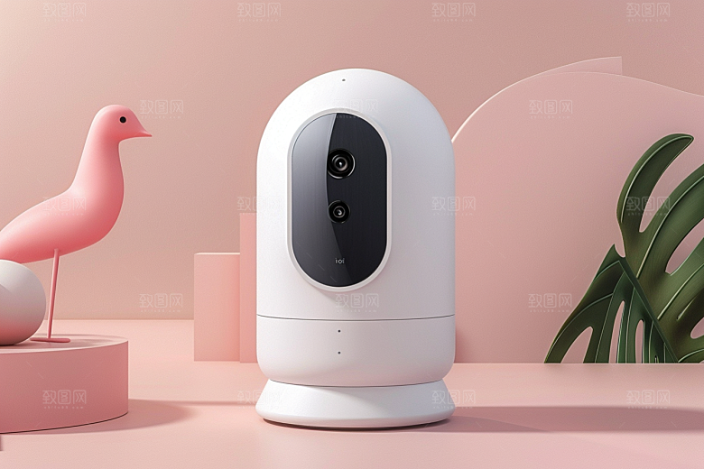 智能摄像头产品360度摄影图