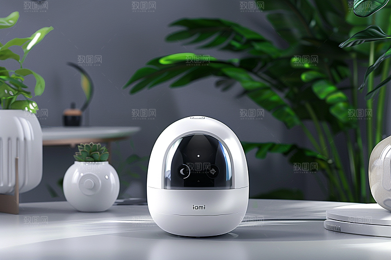 智能摄像头小家电全景摄像头摄影图