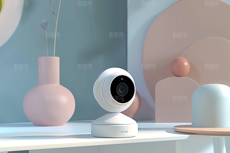 智能摄像头家居产品摄影图