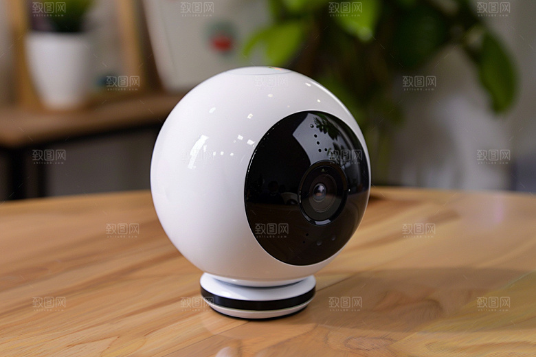 智能摄像头全景摄像头360度摄影图