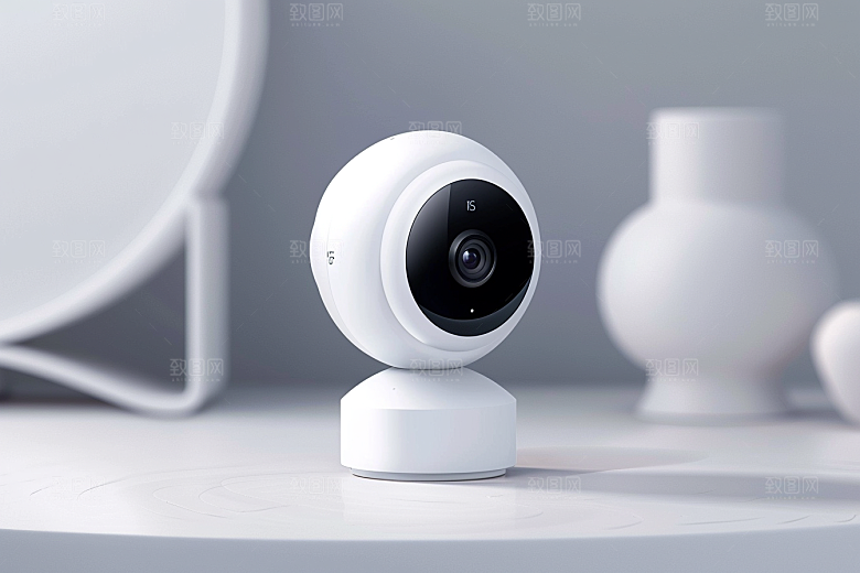 智能摄像头360度产品摄影图