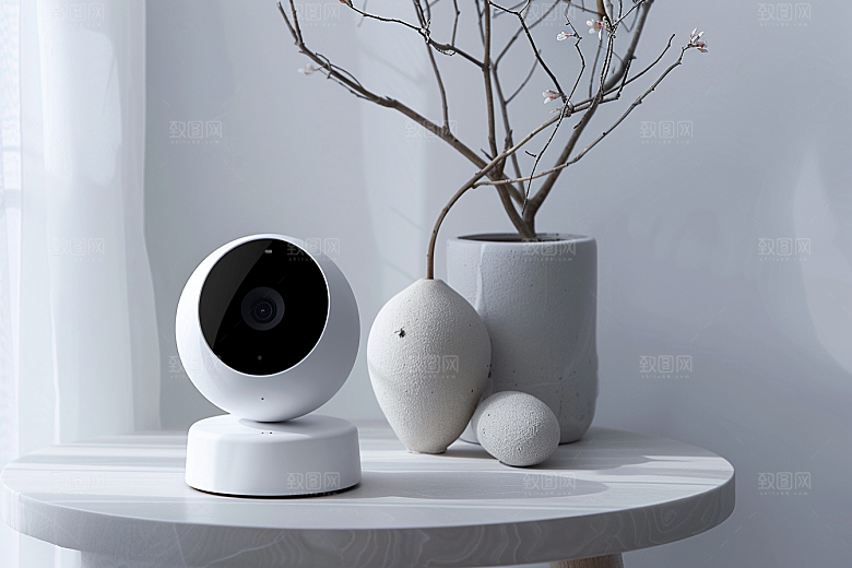 智能摄像头产品360度摄影图