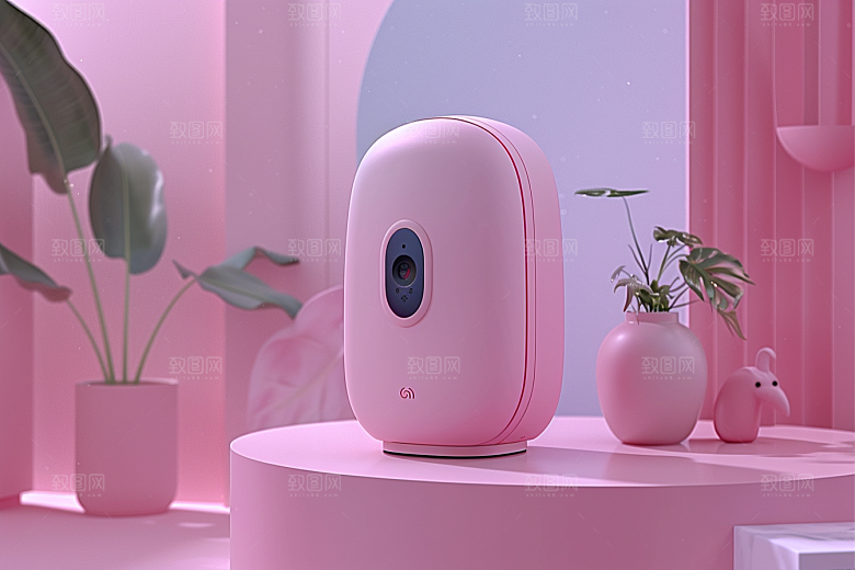 智能摄像头家居监控摄影图