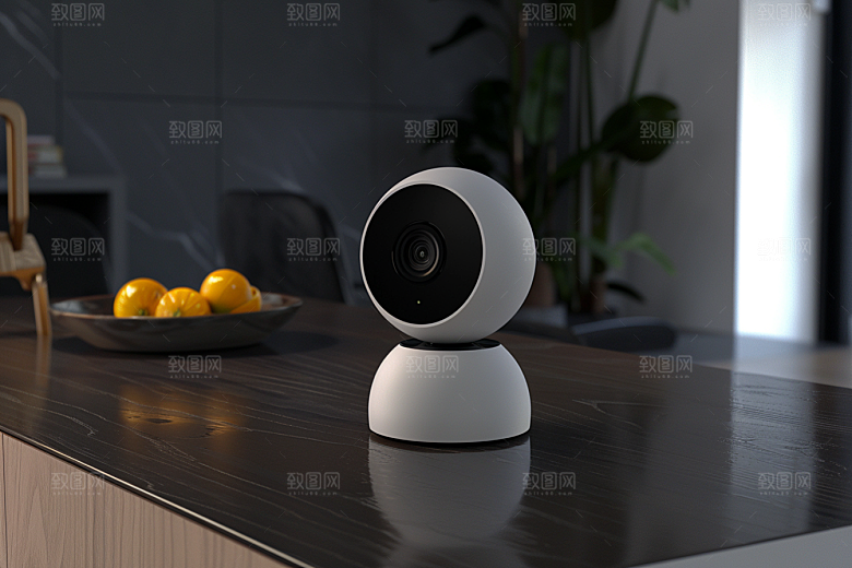 智能摄像头家居监控摄影图