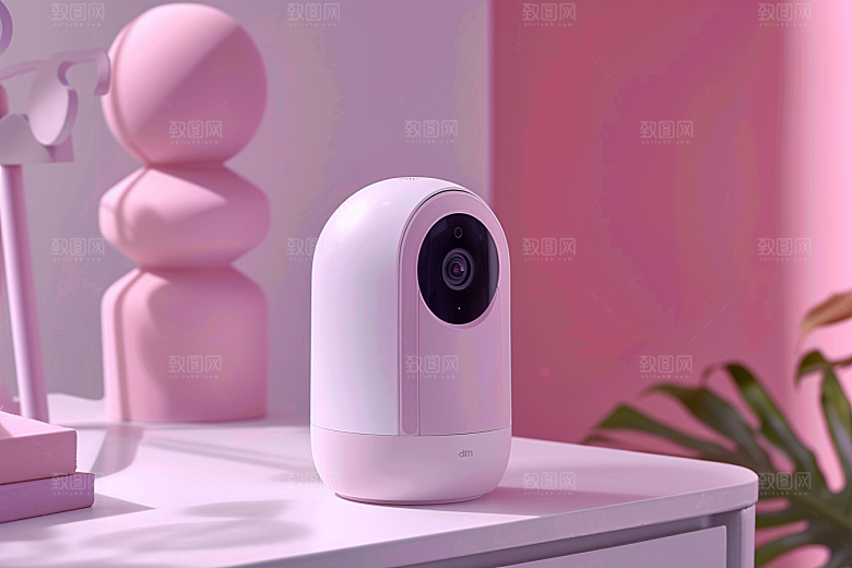 智能摄像头360度监控摄影图