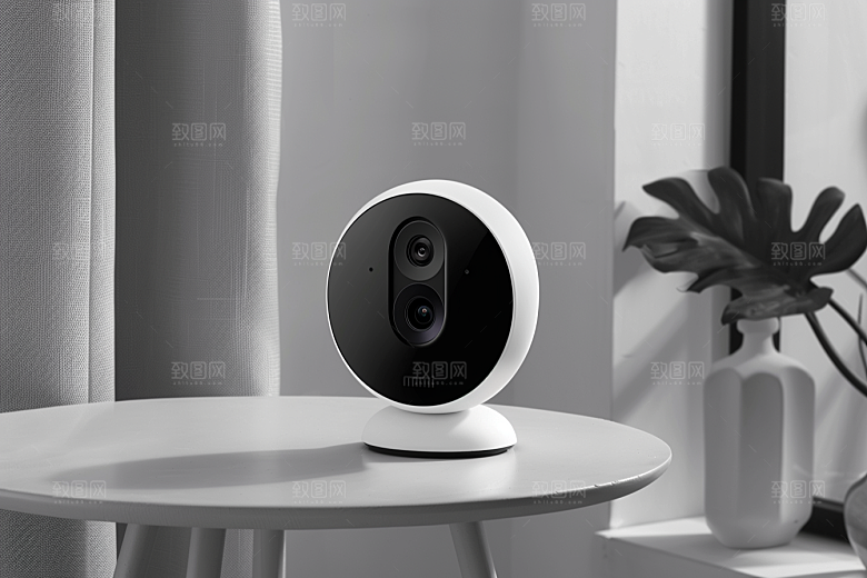 智能摄像头360度产品摄影图
