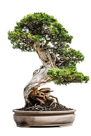 黑松盆景雅致植物摄影图
