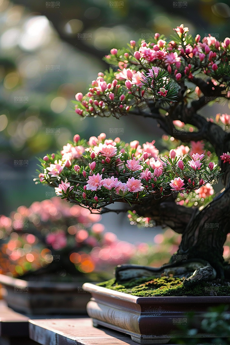 黑松盆景植物高清摄影图