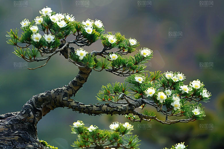 黑松盆景松树文化摄影图