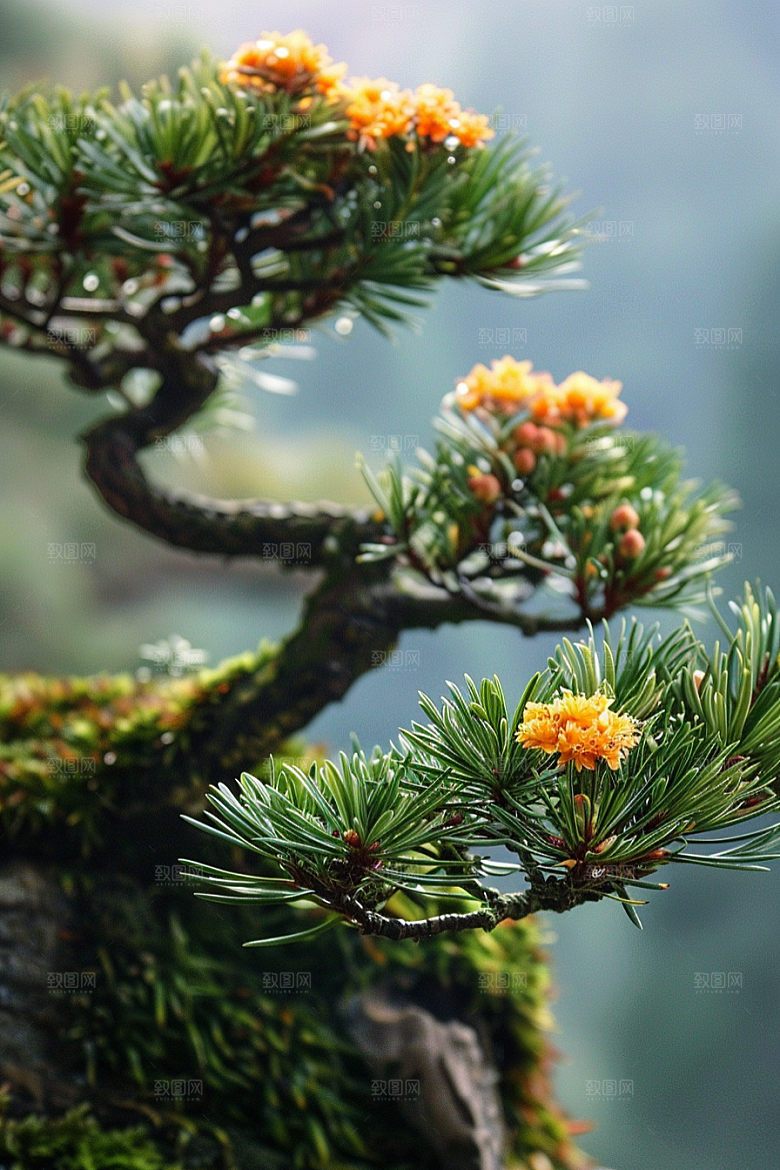 黑松盆景中国风植物摄影图
