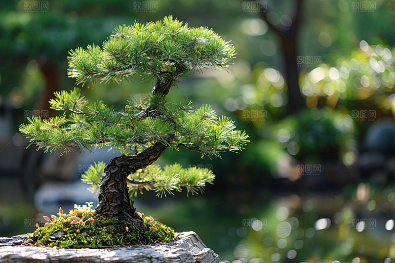 黑松盆景自然高清摄影图