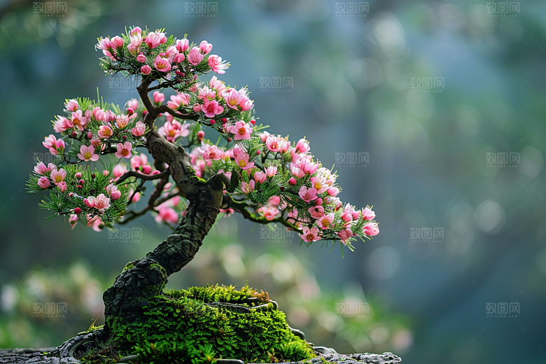 黑松盆景高雅自然摄影图