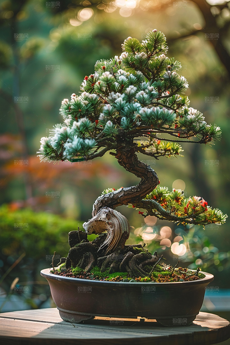 黑松盆景文化高清摄影图
