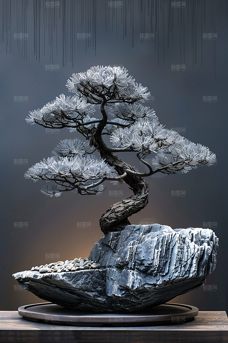 黑松盆景高雅高清摄影图