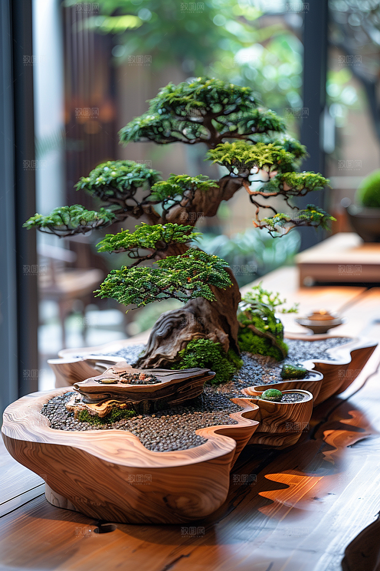 黑松盆景高清自然摄影图