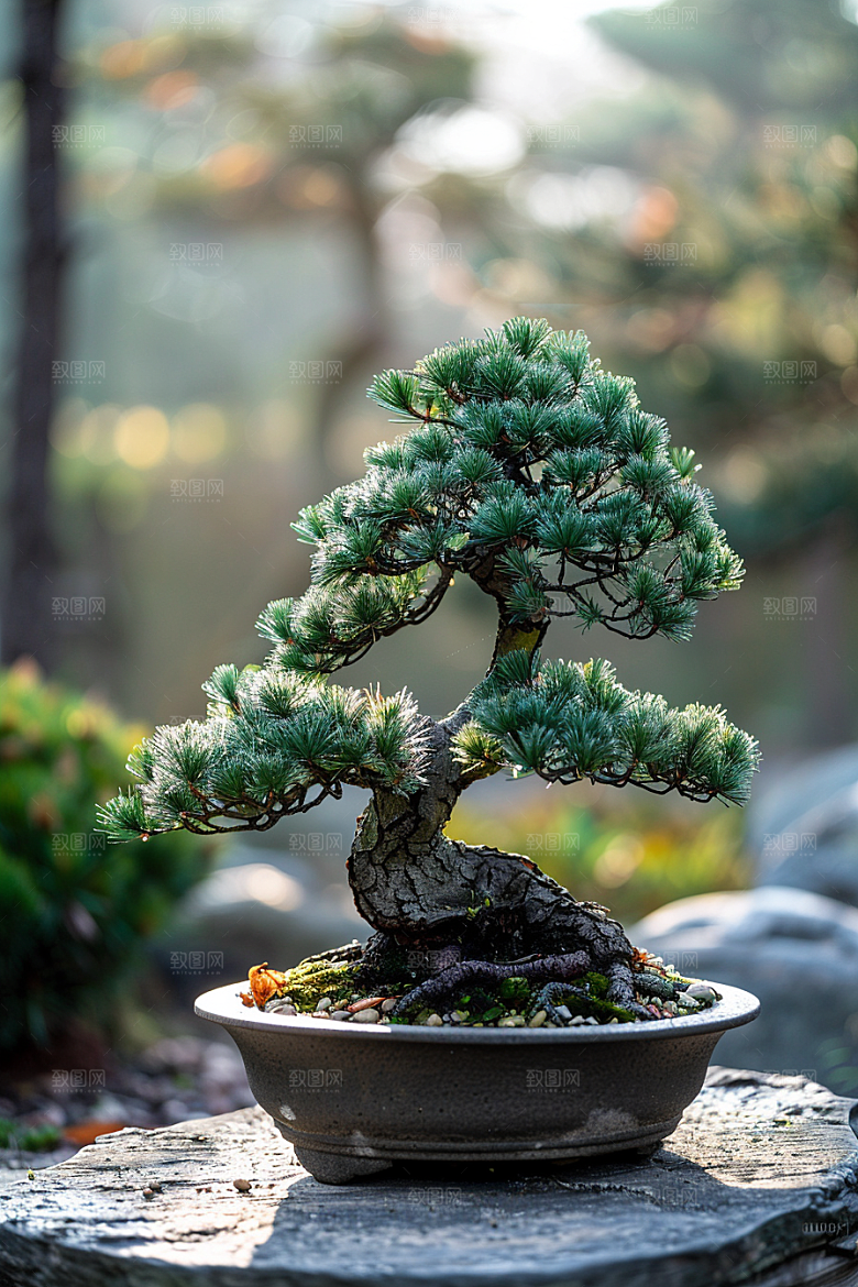 黑松盆景文化高雅摄影图